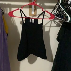 Black tank top crop top